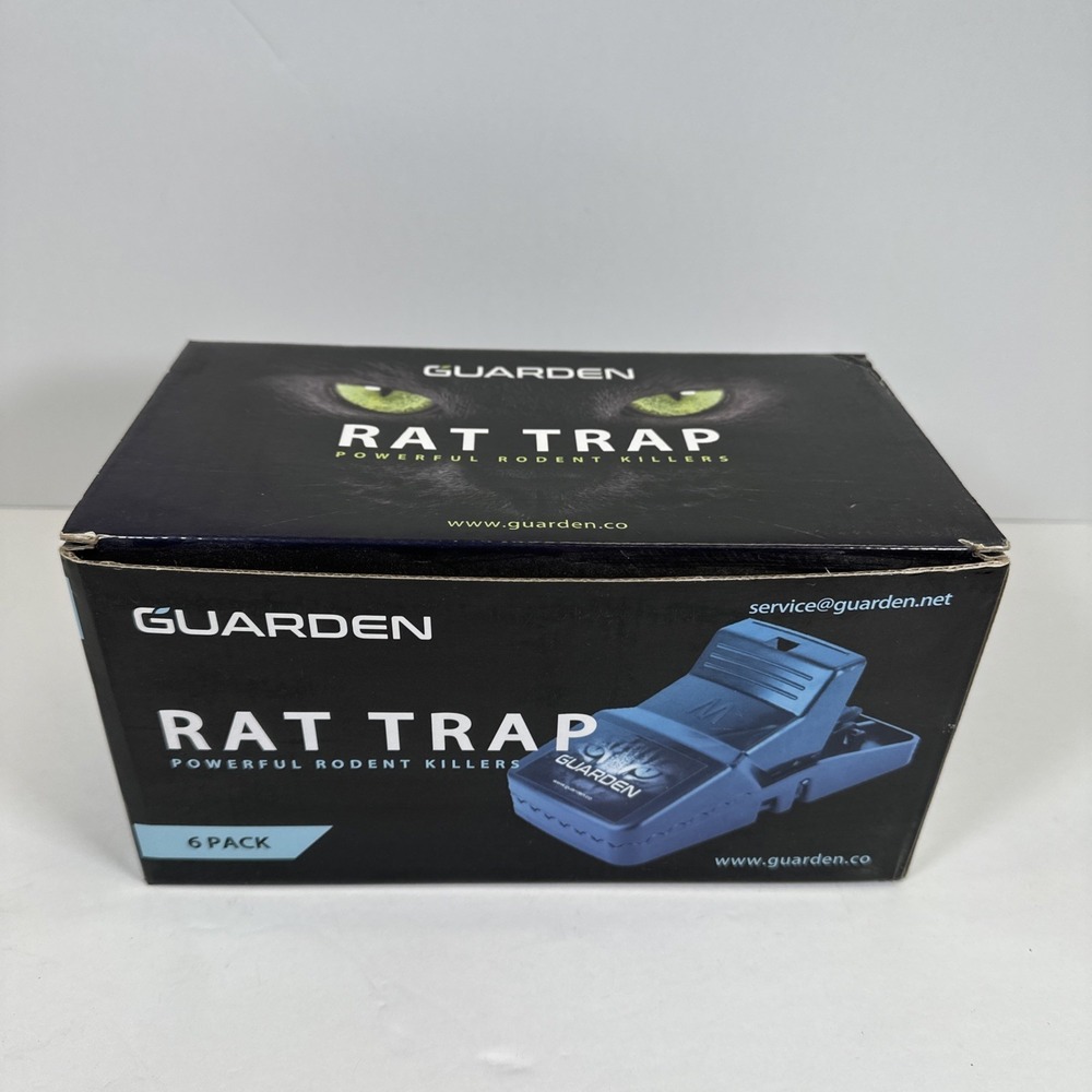 Rat Traps That Work 6 Pack - Indoor and Outdoor Traps for Mice, Voles, Rats
